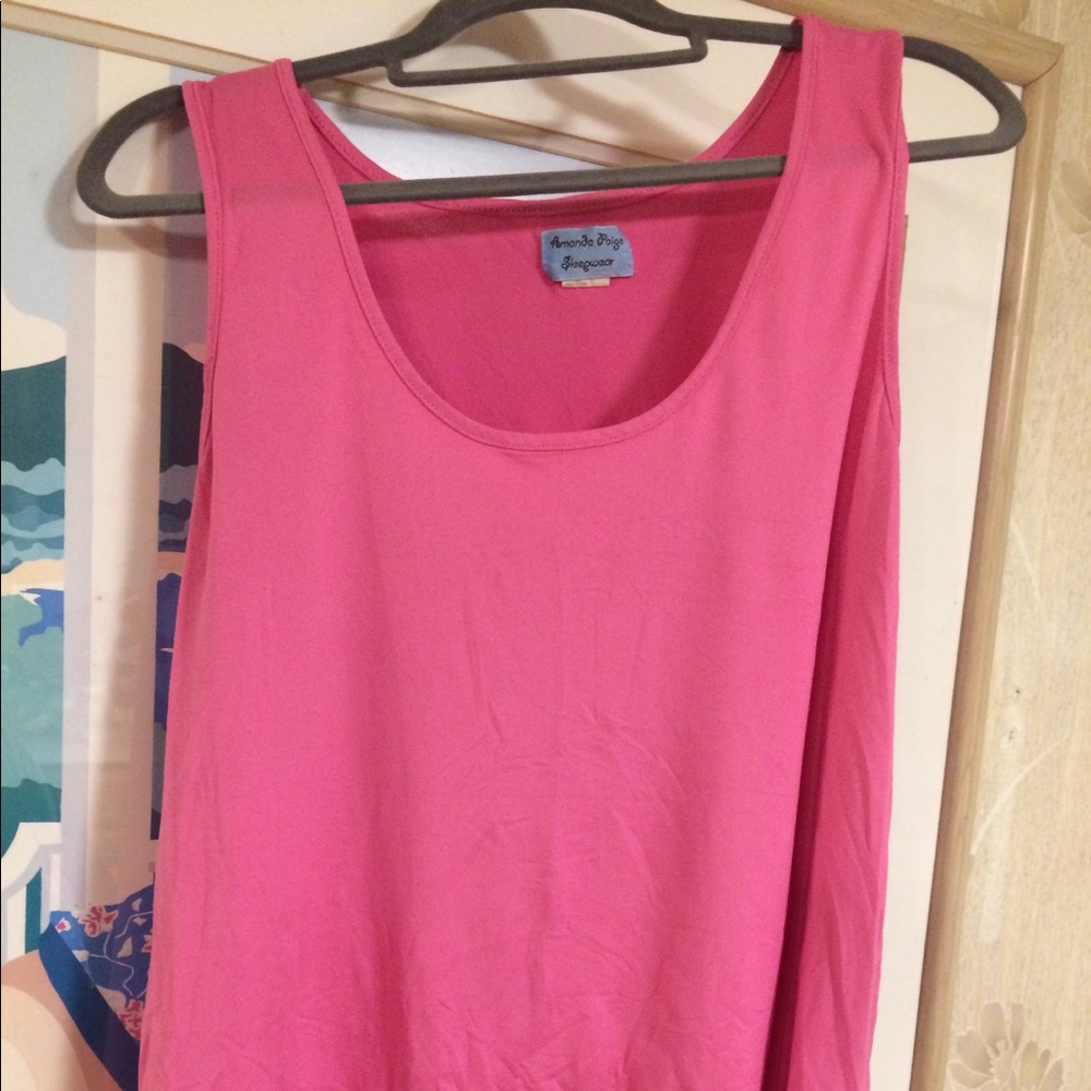 Amanda Paige pink tank stylish soft sleepwear top